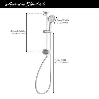 American Standard Spectra 4-Spray Round High-Pressure Hand Shower Rail System with Filter in Polished Chrome 9238759.002