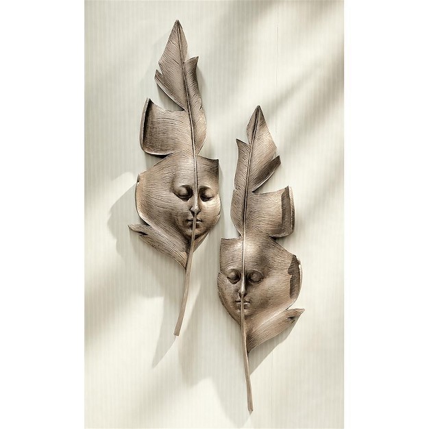 Design Toscano Aurora And Hespera Sculptural Greenmen Wall Masks