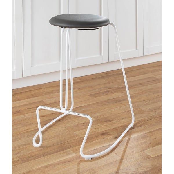 Strick and Bolton Anya Counter Stool in White Metal - Set of 2