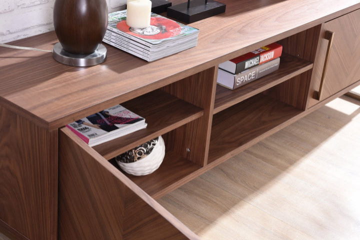 Thyra Modern Walnut Tv Stand   Contemporary   Entertainment Centers And Tv Stands   by V.S.D Furniture  Houzz