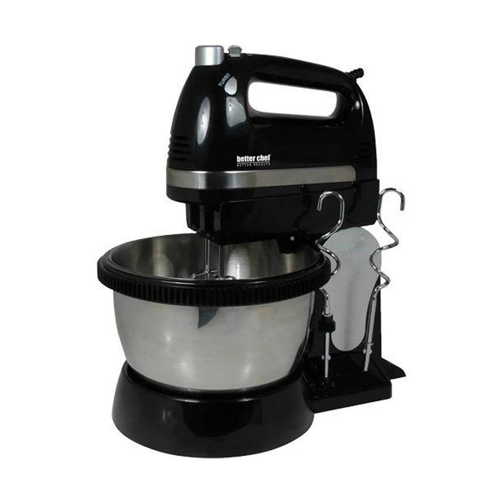 Better Chef 350-Watt 2 qt. 5-Speed Black StandHand Mixer 985118512M