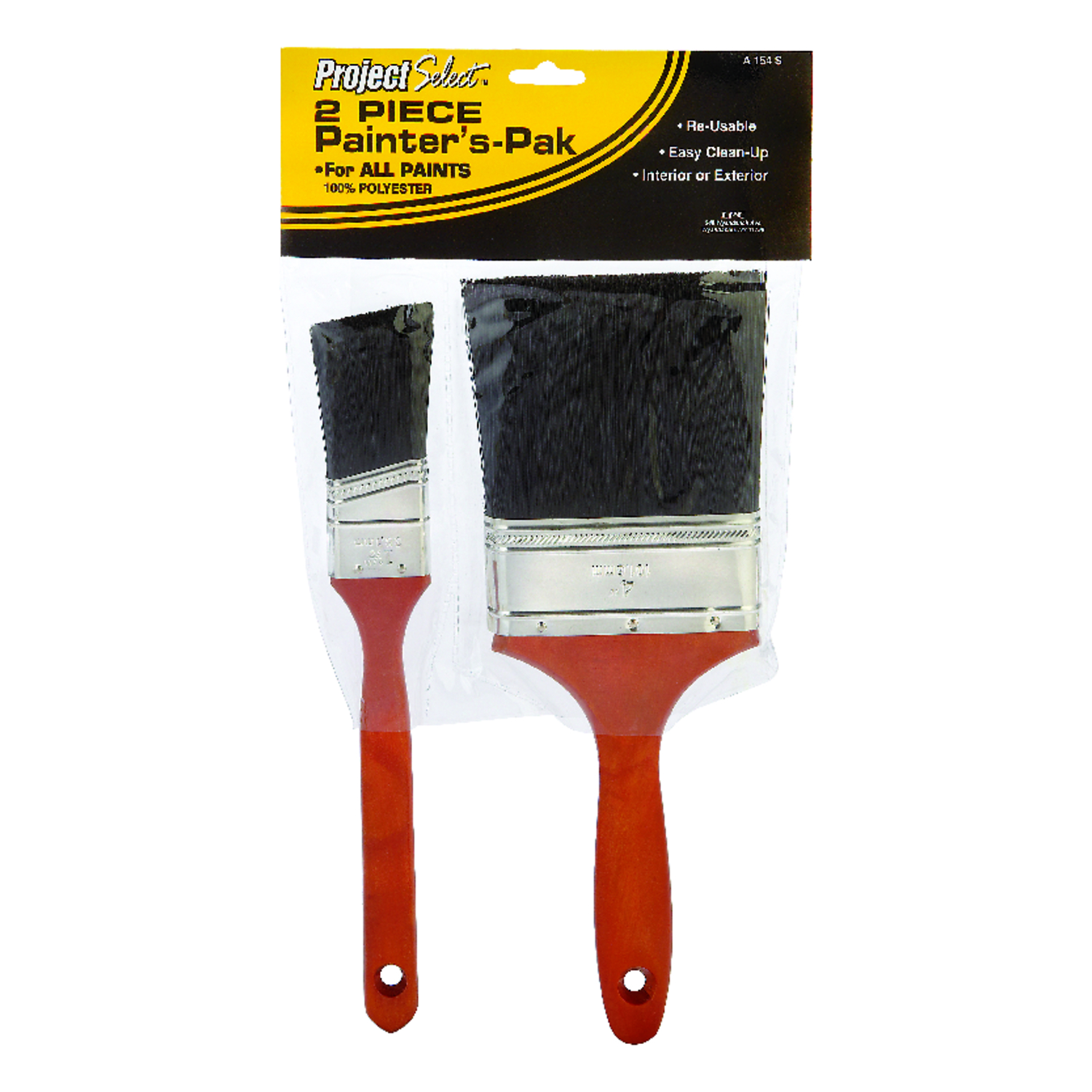 Linzer 1-1/2 and 4 in. Angle Synthetic Bristle Paint Brush Set