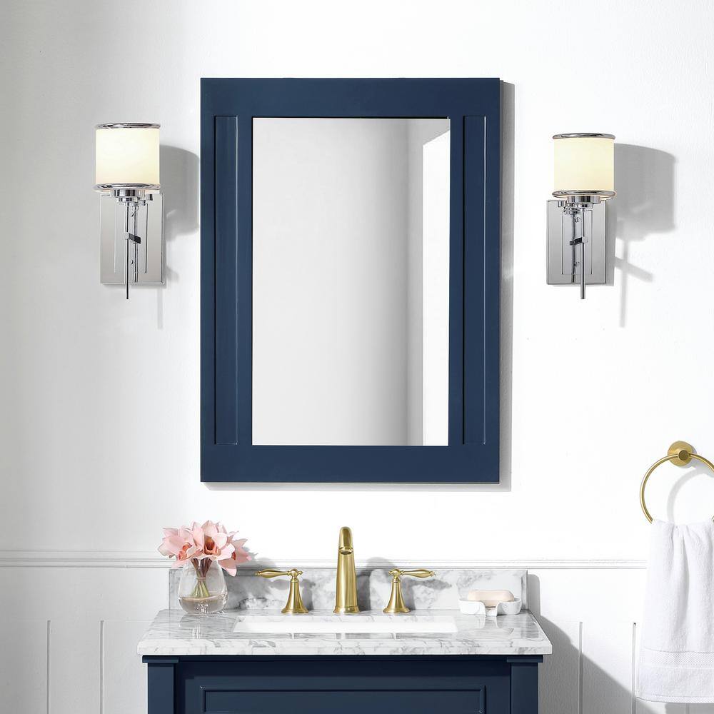 Home Decorators Collection Aberdeen 24 in. x 32 in. Framed Wall Mount Mirror in Midnight Blue Aberdeen SMR-MB