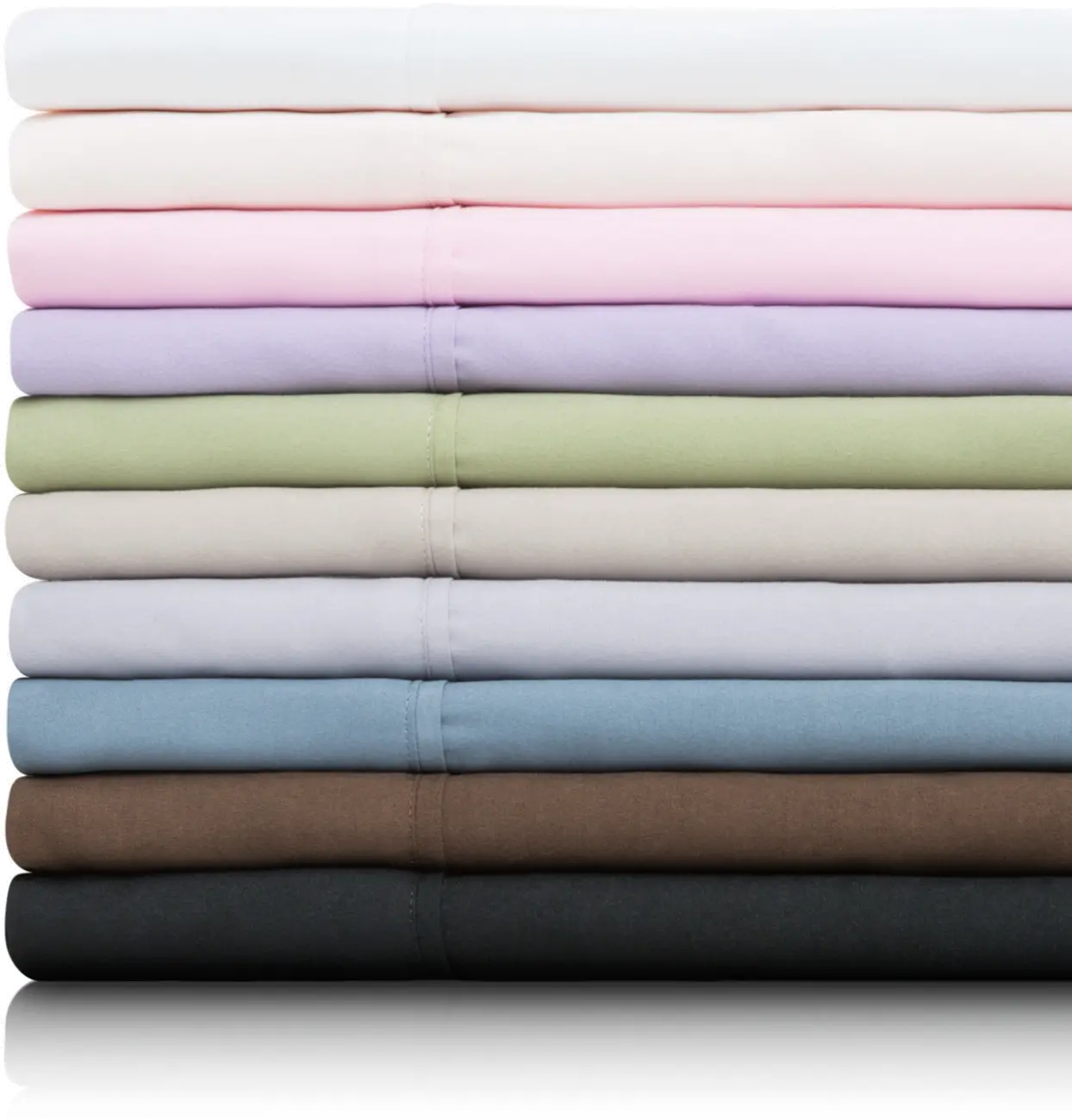 White Microfiber Full Size Sheet Set