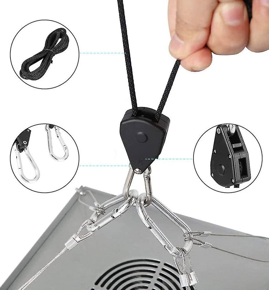 Retractable Hanging Basket， Pulley Hanging Baskets， Adjustable Rope Hangers， Adjustable Ratchet Hanger， For Grow Plant Fan Filter Light Room Equipment