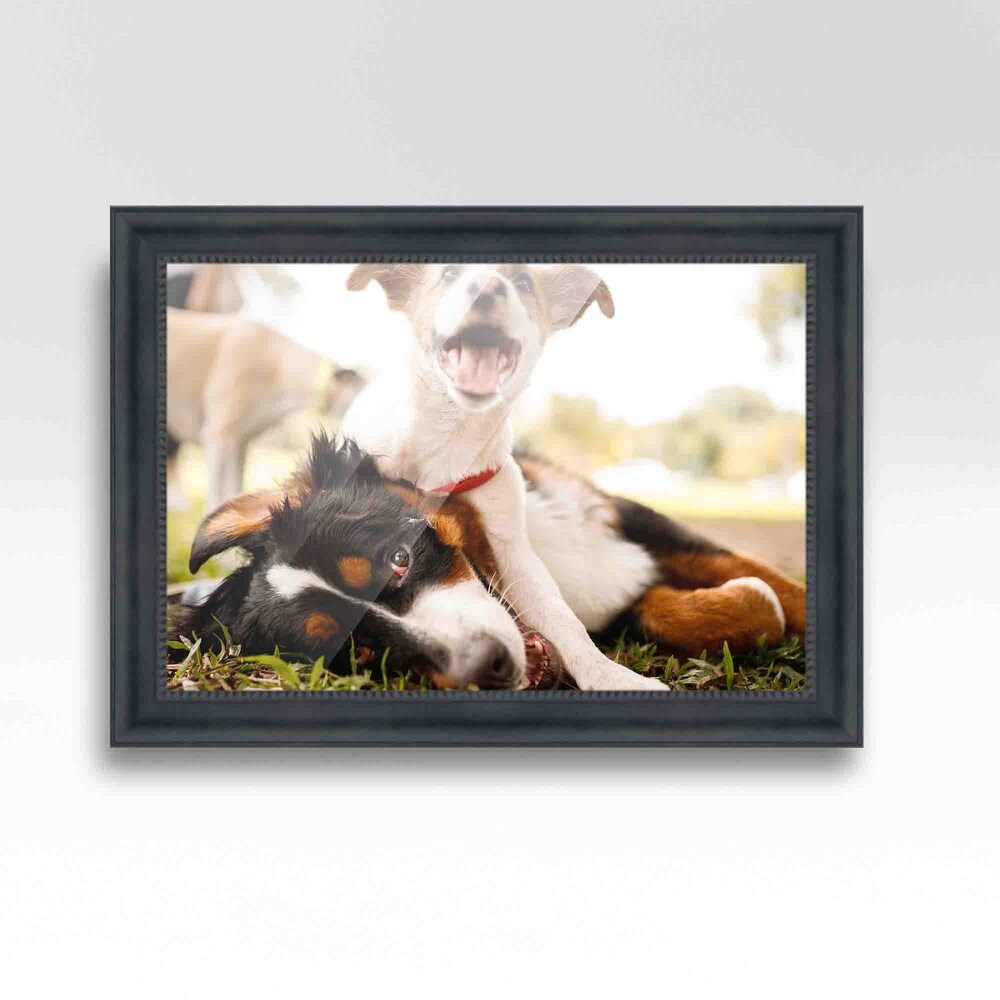 10x48 Black Picture Frame   Wood Picture Frame Complete with UV