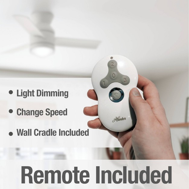 Dublin Low Profile Ceiling Fan With Remote Hunter