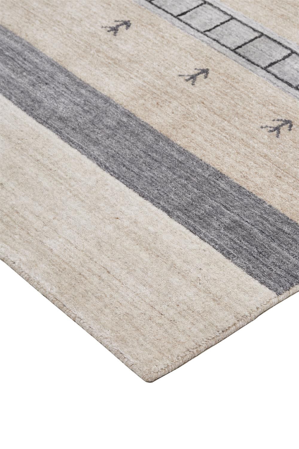 Yurie Beige and Gray Rug by BD Fine