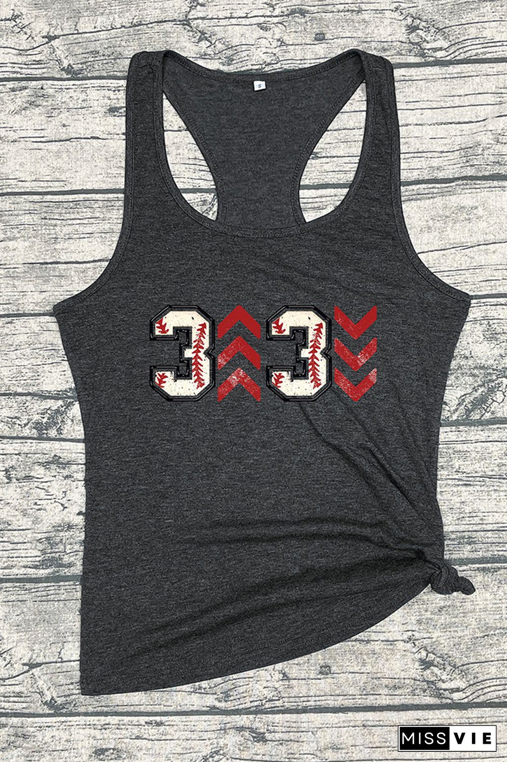 Baseball Printed Sleeveless Tank Top Wholesale