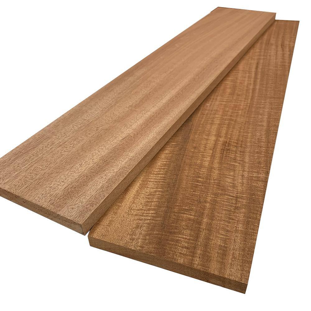 Swaner Hardwood 1 in. x 8 in. x 8 ft. African Mahogany S4S Board (2-Pack) OL04070896MA