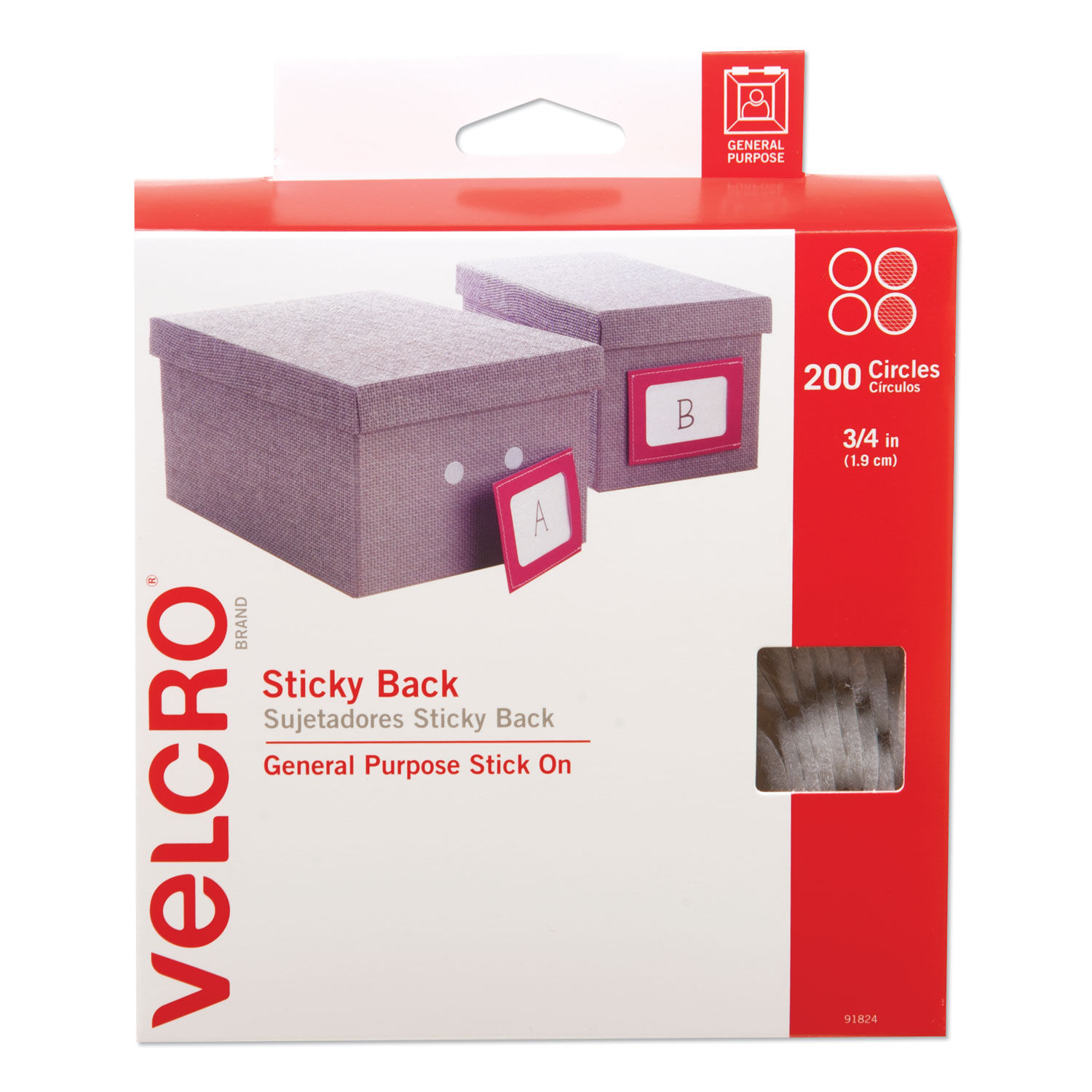 Sticky-Back Fasteners by VELCROandreg; Brand VEK91824