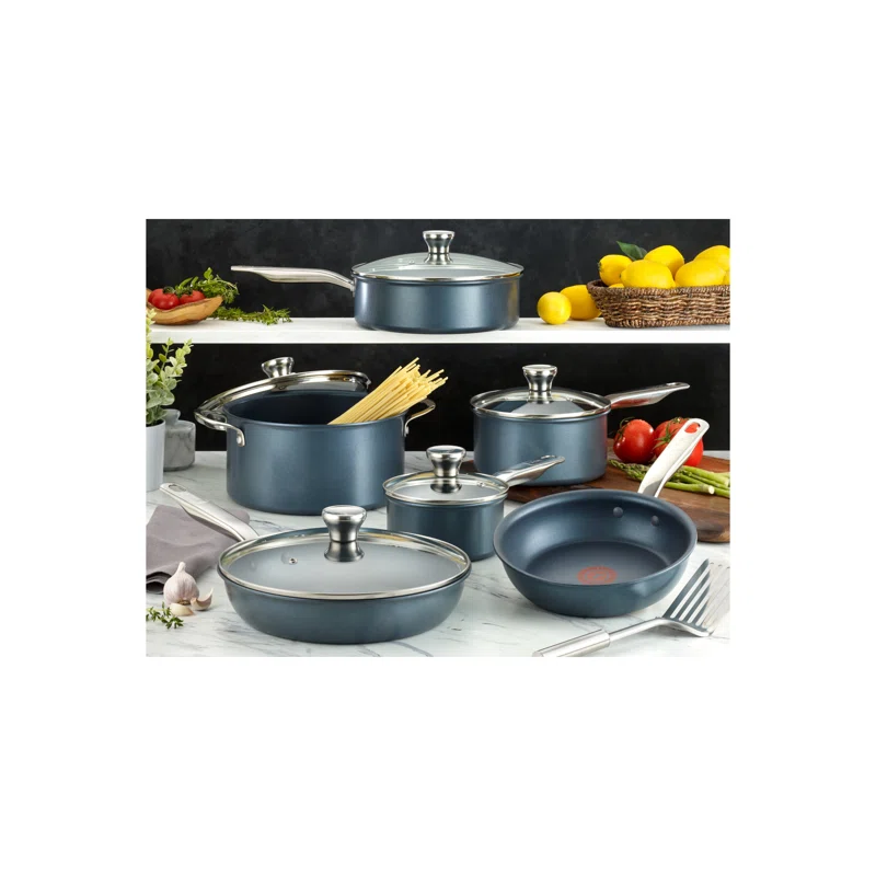 T-fal C577SE64 Platinum Nonstick 14-piece Cookware Set， Endurance Collection