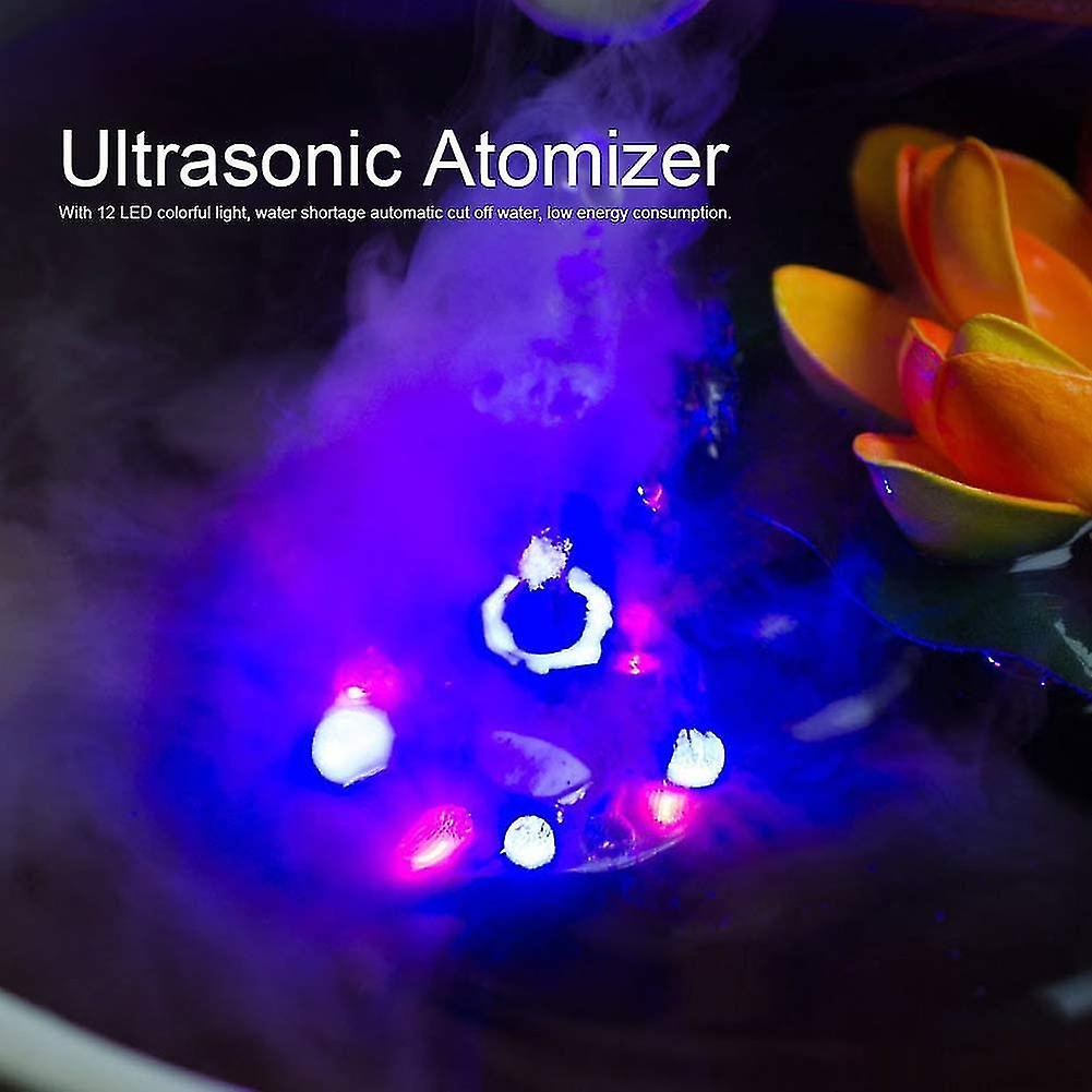 12 Led Lights Color Changing Ultrasonic Atomizer Atomizer Fountain Pool Indoor Outdoor Fountain Mr