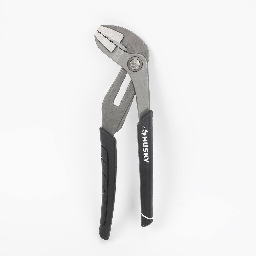 Husky 8 in. Quick Adjusting Groove Joint Pliers with Straight Jaw 90139