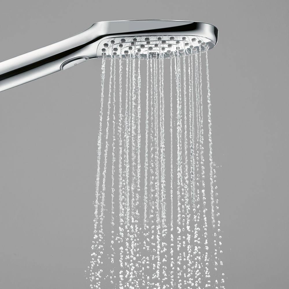 Hansgrohe 3-Spray 5.9 in. Single Wall Mount Handheld Rain Shower Head in Chrome 04520000