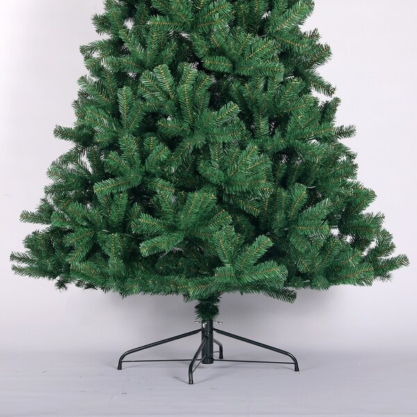 Full Spruce Artificial Christmas Tree，8FT/7.5FT/6FT Unlit PVC Fir with 1680/1400/1000 Tips，Metal Stand，Indoor Decor