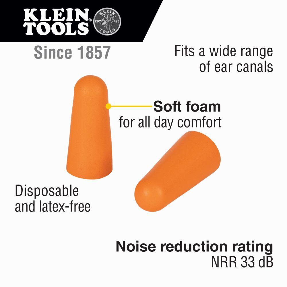 Klein Tools Foam Earplugs 10 Pair 6054010 from Klein Tools