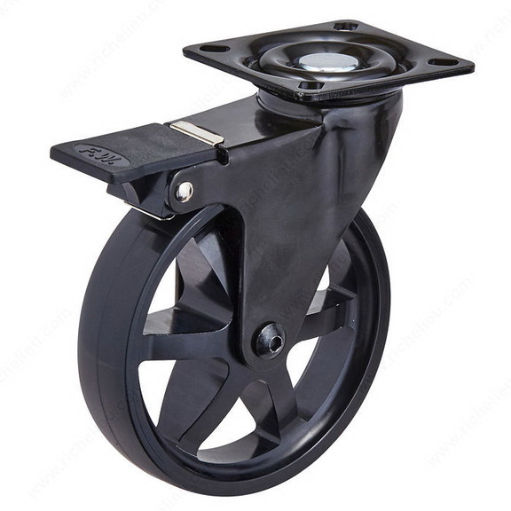 Richelieu Aluminum Single Wheel Design Caster   Bl...