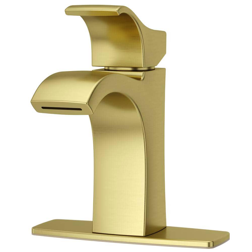 Pfister Venturi Single Hole SingleHandle Bathroom Faucet in Brushed Gold