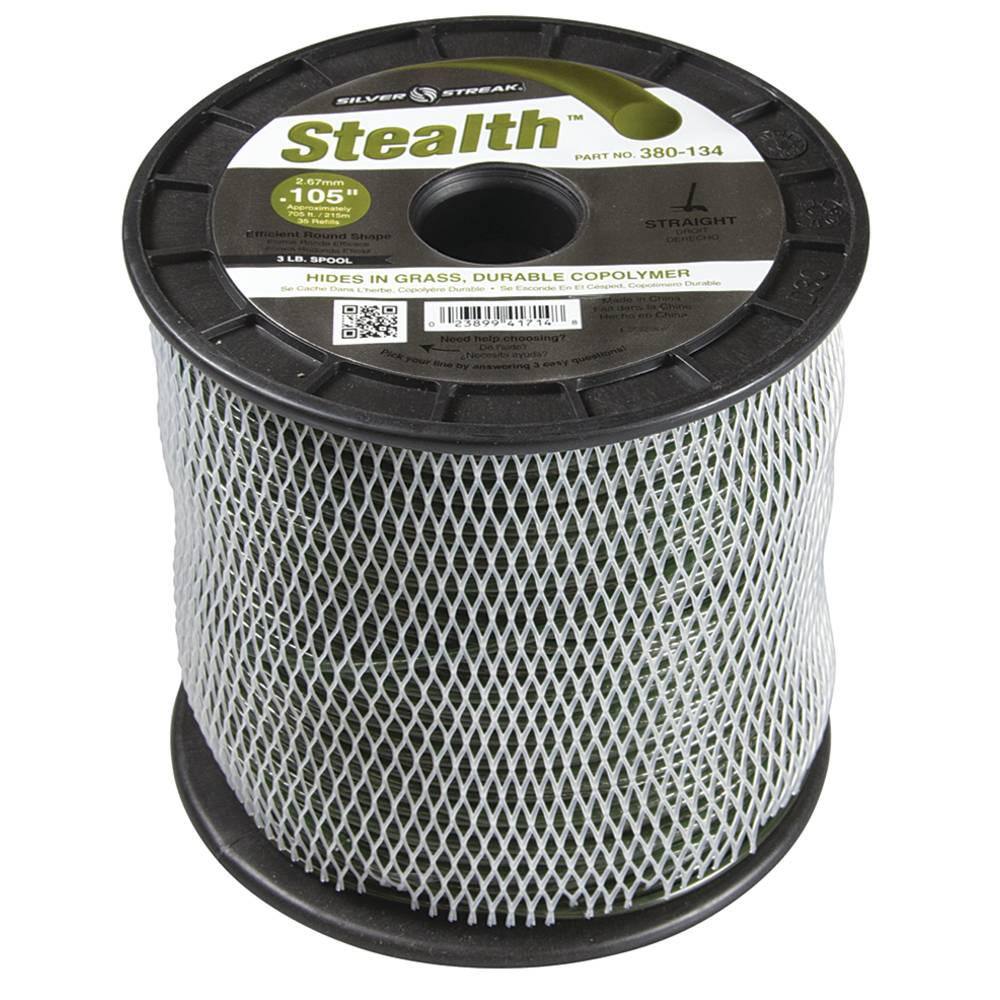 STENS New 380-134 Stealth Trimmer Line for Approximate Length 705 ft. Color Green Diameter 0.105 in. Size 3 lbs. 380-134