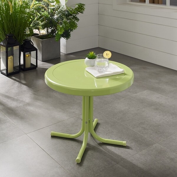 Crosley Retro Metal Side Table In Key Lime