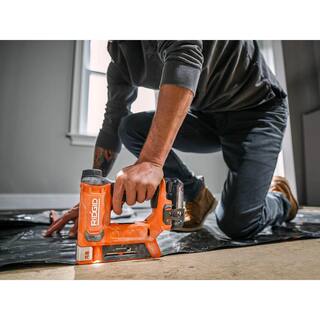 RIDGID 18V Brushless Cordless 18-Gauge 2-18 in. Brad Nailer with 18V Cordless 38 in. Crown Stapler (Tools Only) R09891B-R09897B