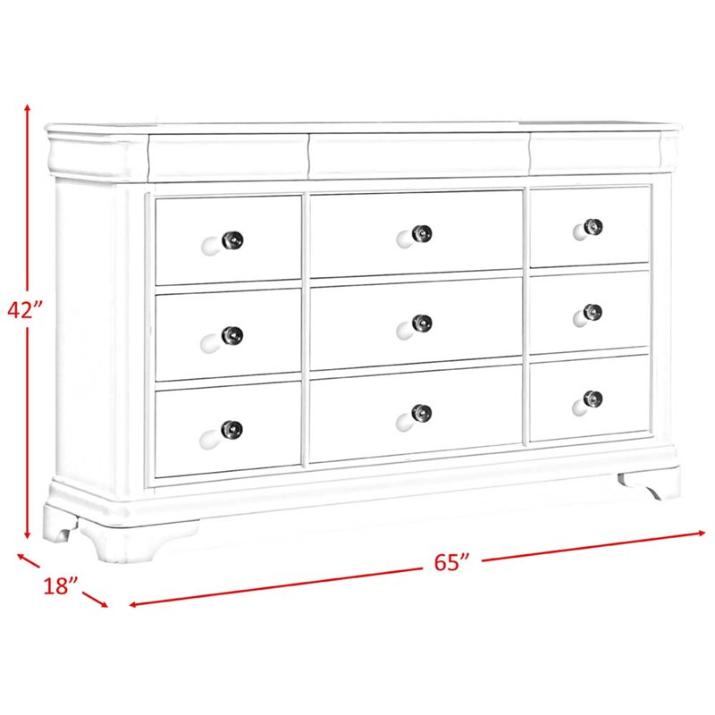 Picket House Furnishings Conley 12 Drawer Dresser in Cherry