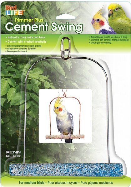 Bird Life Cockatiel Bird Swing， Assorted Colors， 7-in