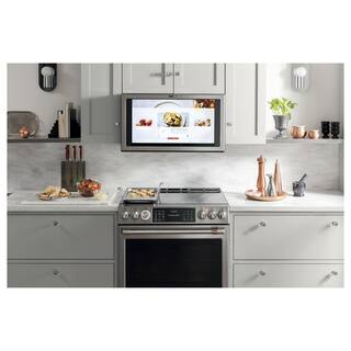 Cafe 30 in. 5.7 cu. ft. Slide-In Smart Induction Range with Self-Cleaning Convection Oven and in Stainless Steel CHS90XP2MS1