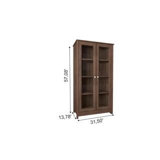 Bertolini Oasis 31.5 in. W Walnut 4-Shelf Accent Bookcase E-961 BE DW