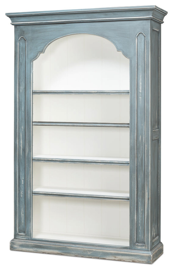 Banner Bungalow Display Bookcase Blue   Traditional   Bookcases   by Sideboards and Things  Houzz