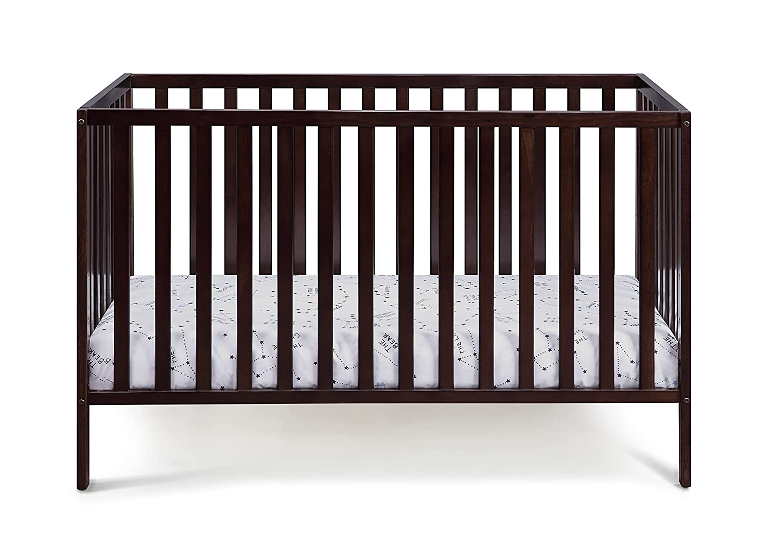 YELROL Palmer 3 in 1 Convertible Crib - Quick Ship  Espresso