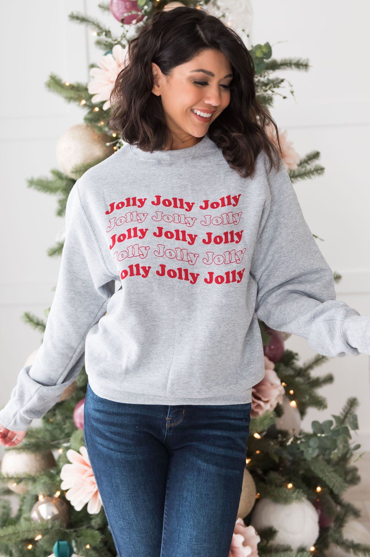 Holly Jolly Modest Sweatshirt