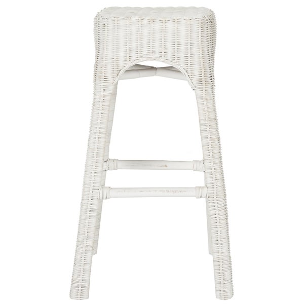 SAFAVIEH 30-inch Percy Wicker White Distress Counter Stool - 18.9