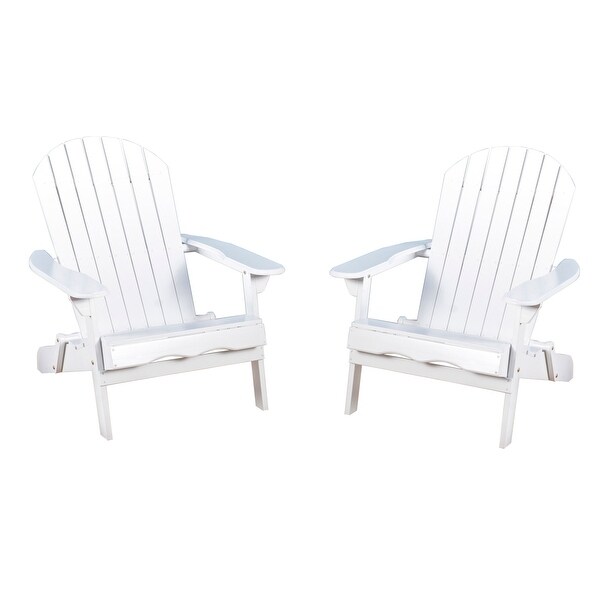 Hanlee Outdoor Rustic Acacia Wood Folding Adirondack Chair (Set of 2) by Christopher Knight Home