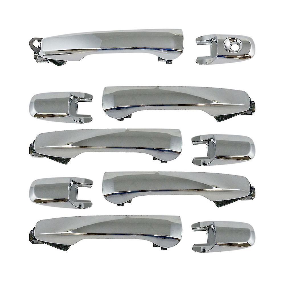 Front and Rear Exterior Outside Door Handle Kit Set Chrome For Explorer Edge 2011-2014 Bb5z7822404ba