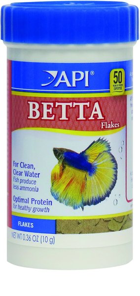 API Betta Flakes Fish Food， 0.36-oz bottle