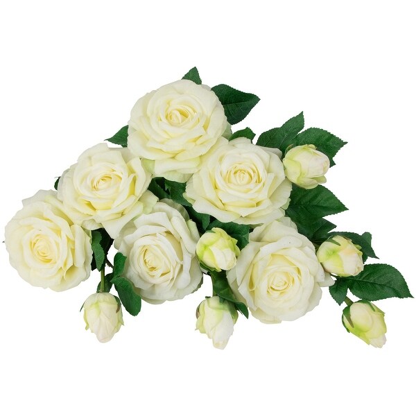 real touch™ white artificial rose stems set of 6 26