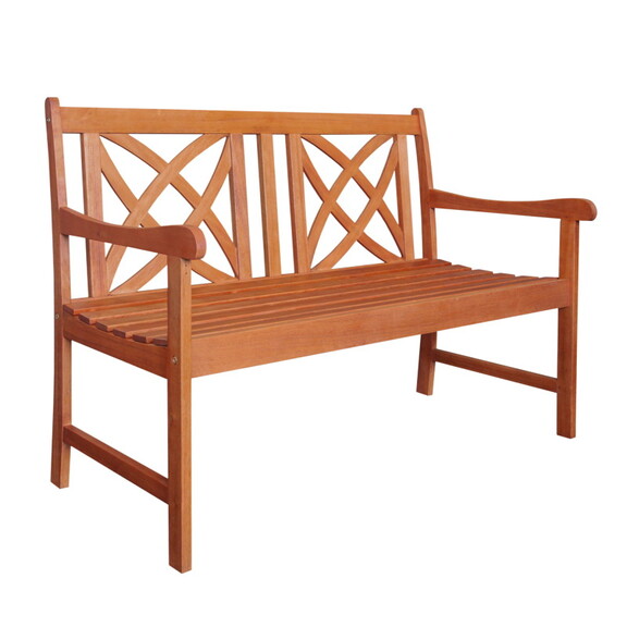 Anwyll Reddish Brown 2 Seater Tropical Wood Garden...