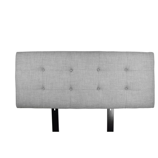 MJL Furniture Ali Button Tufted Dark Grey Upholstered Headboard - - 10360288