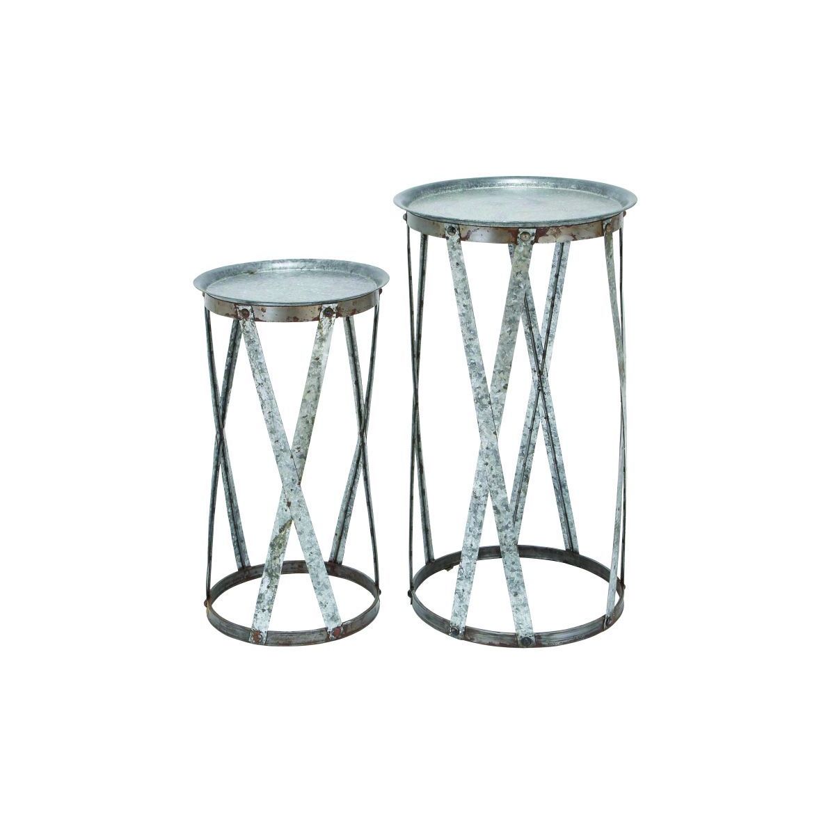 Grey Iron Farmhouse Accent Table (Set of 2)