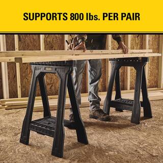 Stanley 32 in. H Plastic Folding Sawhorse (2 Pack) STST60952