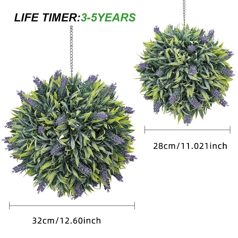 FMQ9 Garden Supplies Party Plant Ball Centerpieces Artificial Green Leaf Topiary Ball for Home Decor