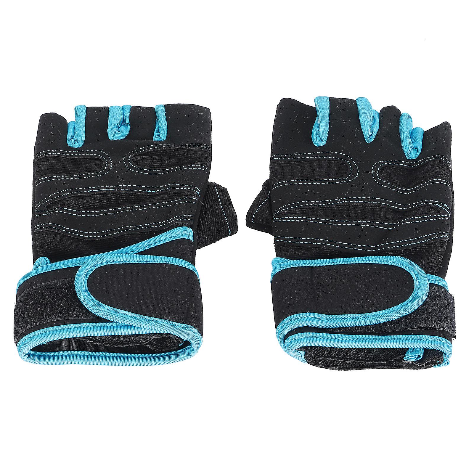 Half Finger Fitness Protective Gloves Antislip Wrist Support Weight Lifting Gloves(l )