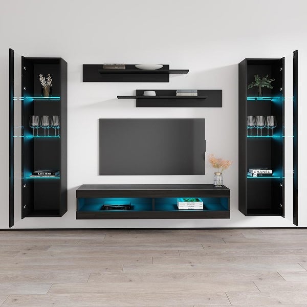 Fly AB2 34TV Wall Mounted Floating Modern Entertainment Center