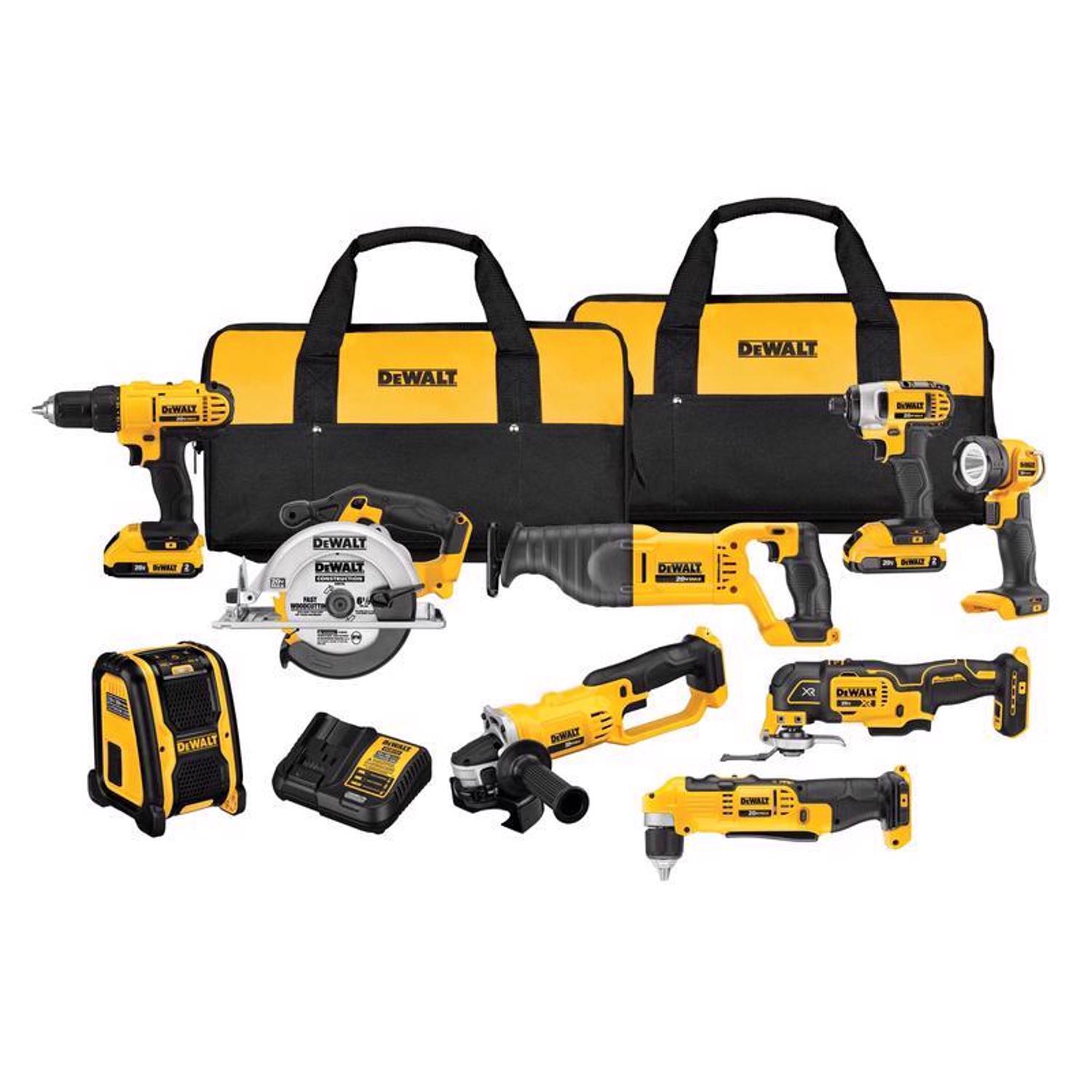 DW 20V MAX Cordless Brushed 9 Tool Combo Kit