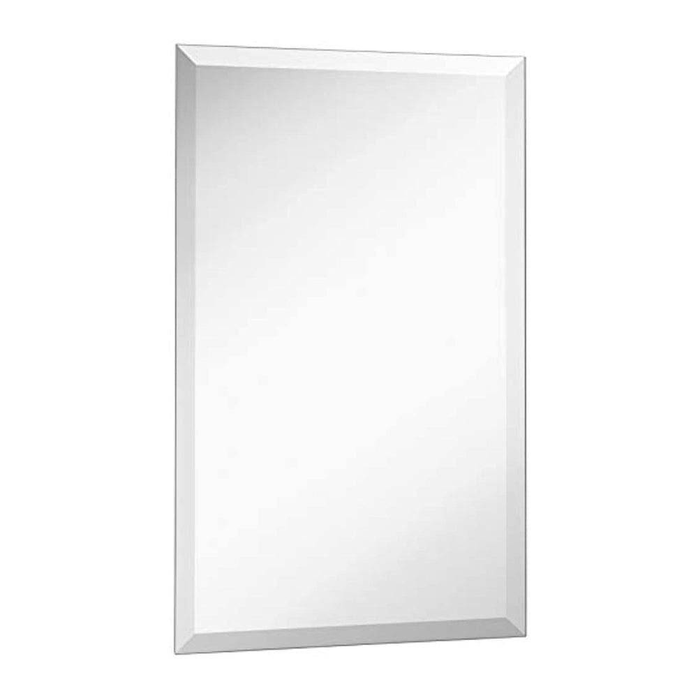 Large Frameless Mirror- 16x24 inch Premium Rectangle Beveled Mirror