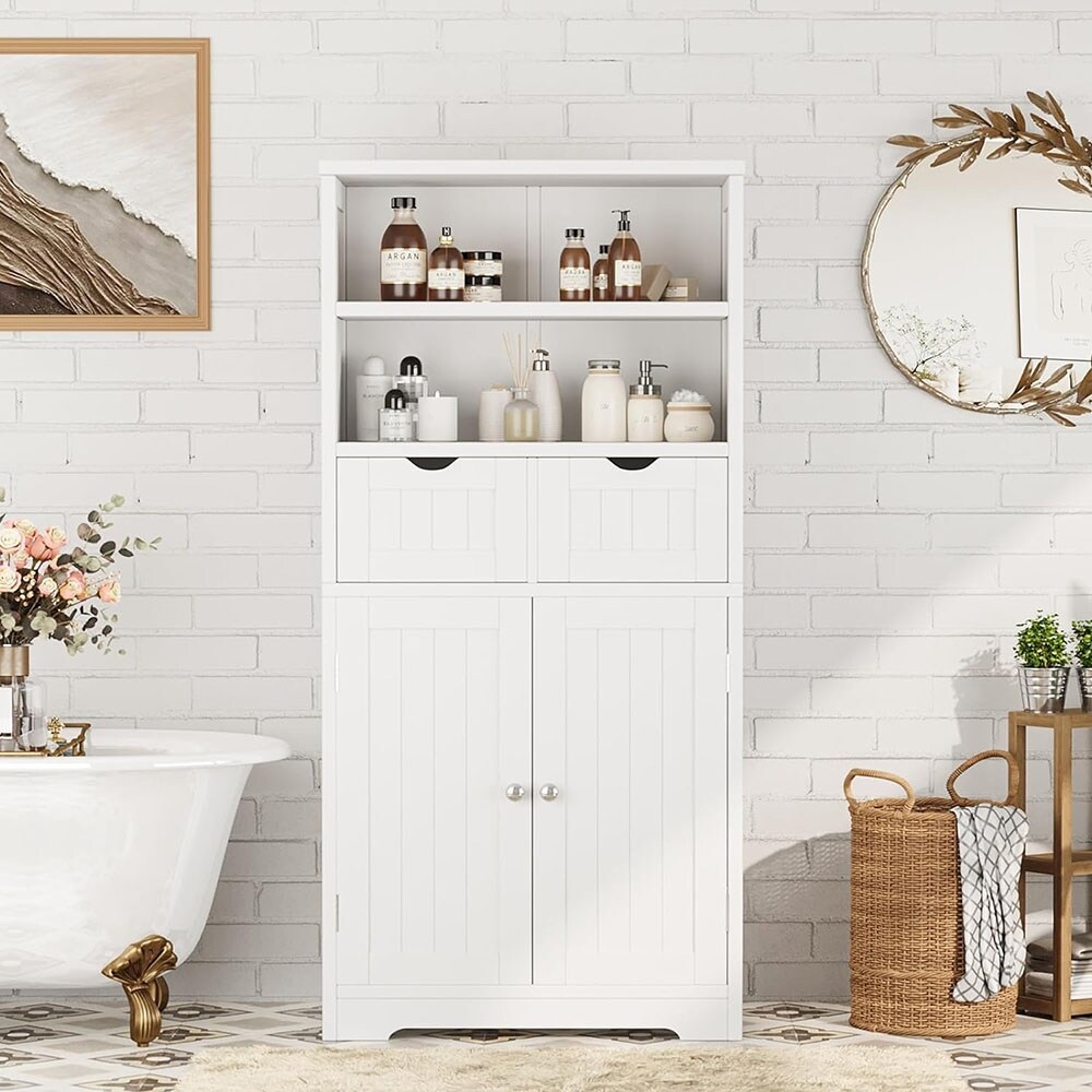 Bathroom Cabinet  Kitchen Pantry Cabinet White