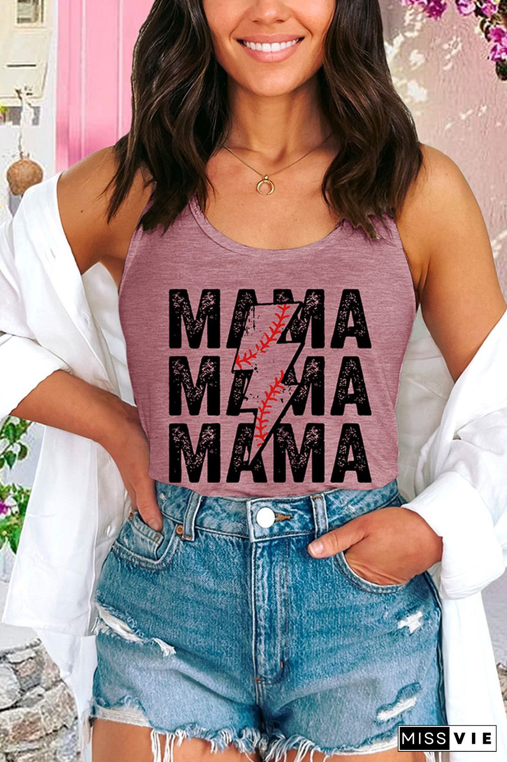 Mama Lightning Bolt Tank Top