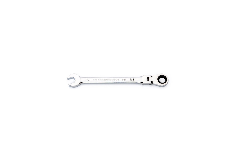 1/2 90T 12 Point Flex Head Ratcheting Combination Wrench ;